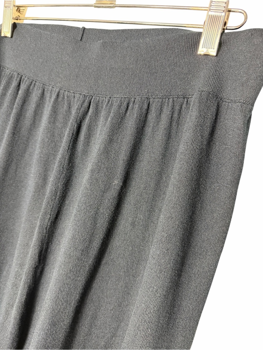 Peruvian Connection Pants Size XL Black Wide Leg Pima Cotton Modal High Rise - Picture 4 of 6